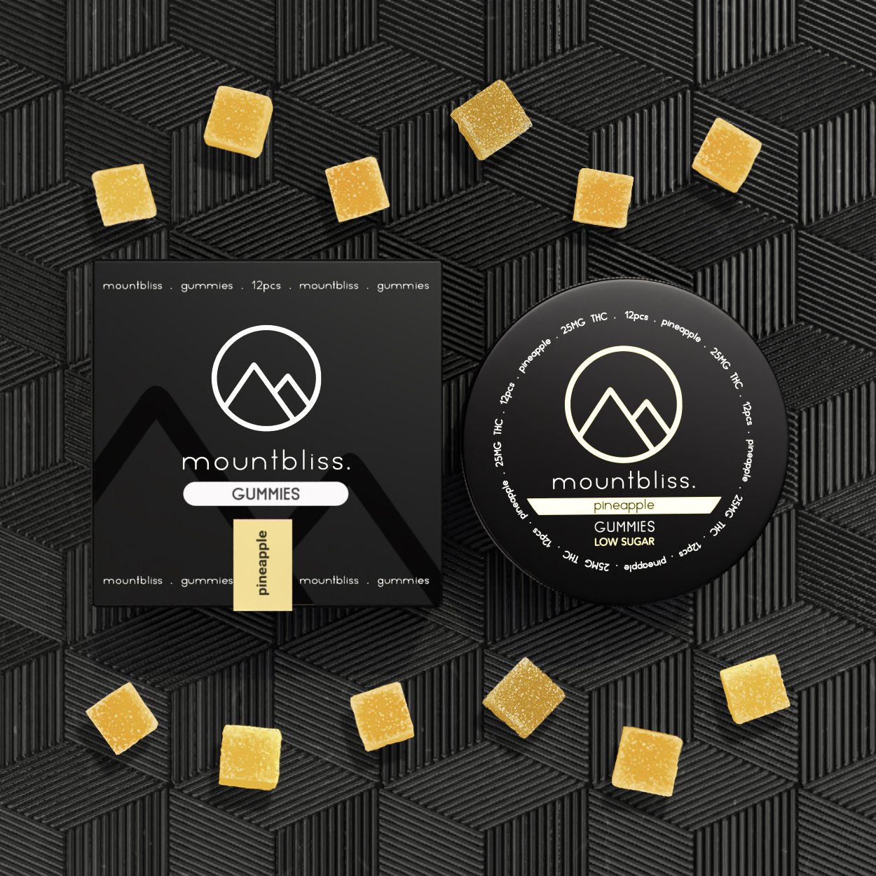 Pineapple Gummies 25MG THC